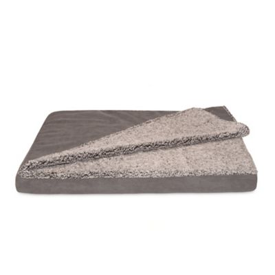 Image showing 9 th FurHaven Berber and Suede Blanket Top Memory Foam Mattress Dog Bed