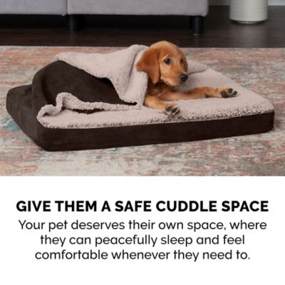 Image showing  Berber and Suede Blanket Top Cooling Gel Mattress Dog Bed