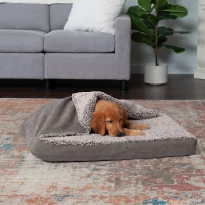 Image showing  Berber and Suede Blanket Top Cooling Gel Mattress Dog Bed