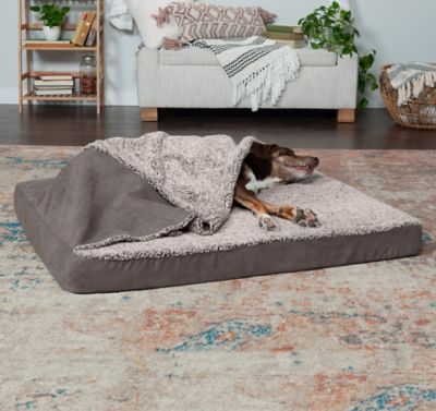 Image showing 9 th FurHaven Berber and Suede Blanket Top Cooling Gel Mattress Dog Bed