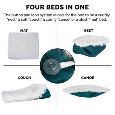 Image showing  Self-Warming Convertible Cuddle Pet Mat and Bed
