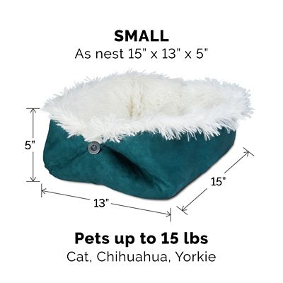 Image showing 9 th FurHaven Self-Warming Convertible Cuddle Pet Mat and Bed