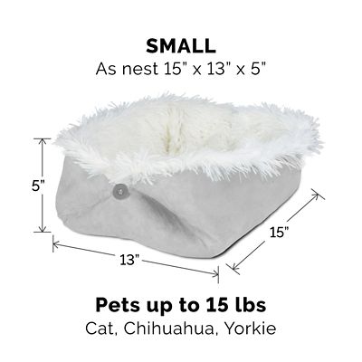 Image showing 9 th FurHaven Self-Warming Convertible Cuddle Pet Mat and Bed