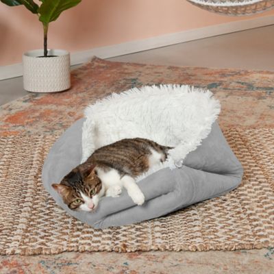 Image showing  Self-Warming Convertible Cuddle Pet Mat and Bed
