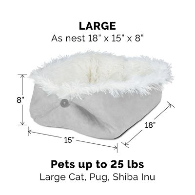 Image showing 9 th FurHaven Self-Warming Convertible Cuddle Pet Mat and Bed