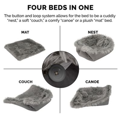 Image showing  Self-Warming Convertible Cuddle Pet Mat and Bed
