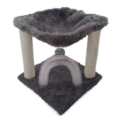 Image showing  17.32 in Tiger Tough Plush Cat Hammock, Silver