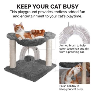 Image showing  17.32 in Tiger Tough Plush Cat Hammock, Silver