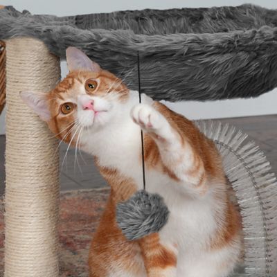 Image showing 6 th FurHaven 17.32 in Tiger Tough Plush Cat Hammock, Silver