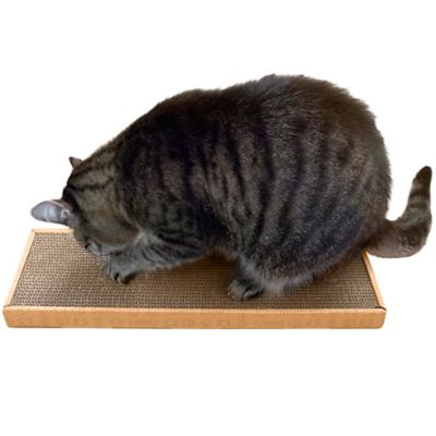 FurHaven Small Corrugated Flat Cat Scratcher with Catnip - Yellow