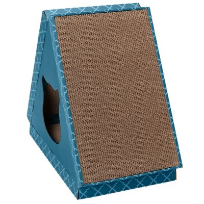 Image showing  Tiger Tent Corrugated Cat Scratcher House with Catnip, Seaglass