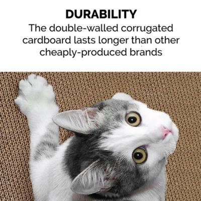 Image showing  Tiger Tent Corrugated Cat Scratcher House with Catnip, Seaglass