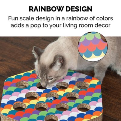 Image showing 5 th FurHaven Tiger Tough Corrugated Hexagonal Busy Box Cat Scratcher