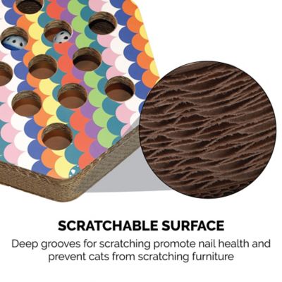 Image showing 6 th FurHaven Tiger Tough Corrugated Hexagonal Busy Box Cat Scratcher