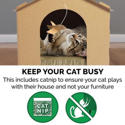 Image showing  Tiger Tough Studio Playground Scratcher House with Gift Box and Catnip