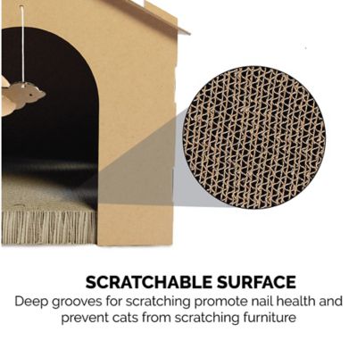 Image showing 8 th FurHaven Tiger Tough Studio Playground Scratcher House with Gift Box and Catnip