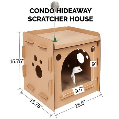 Image showing 3 th FurHaven 15.75 in. Tiger Tough Condo Hideaway Scratcher House