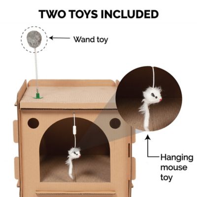 Image showing 6 th FurHaven 15.75 in. Tiger Tough Condo Hideaway Scratcher House