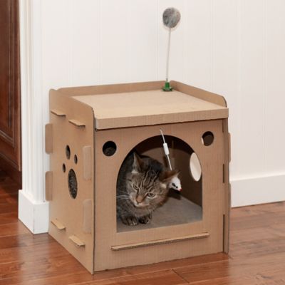 Image showing 7 th FurHaven 15.75 in. Tiger Tough Condo Hideaway Scratcher House
