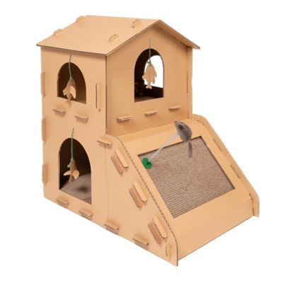 Image showing  26 in. Tiger Tough Townhouse Playground Cat Scratcher House