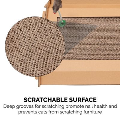 Image showing 6 th FurHaven 26 in. Tiger Tough Townhouse Playground Cat Scratcher House