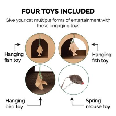 Image showing 7 th FurHaven 26 in. Tiger Tough Townhouse Playground Cat Scratcher House