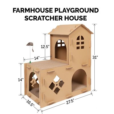 Image showing  Corrugated Farmhouse Cat Scratcher with Catnip