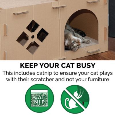 Image showing 5 th FurHaven Corrugated Farmhouse Cat Scratcher with Catnip