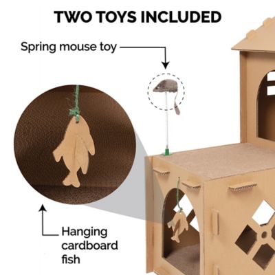 Image showing 6 th FurHaven Corrugated Farmhouse Cat Scratcher with Catnip