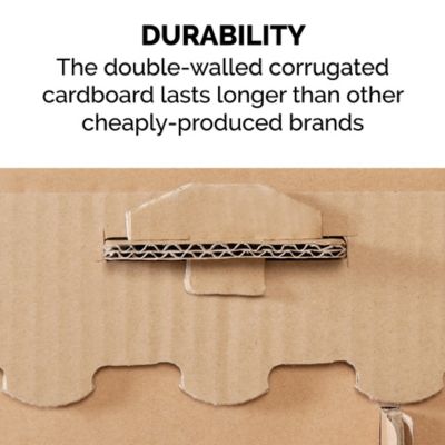 Image showing  Tiger Tough Castle Playground Deluxe Corrugated Cat Scratcher House, 55.75 in.