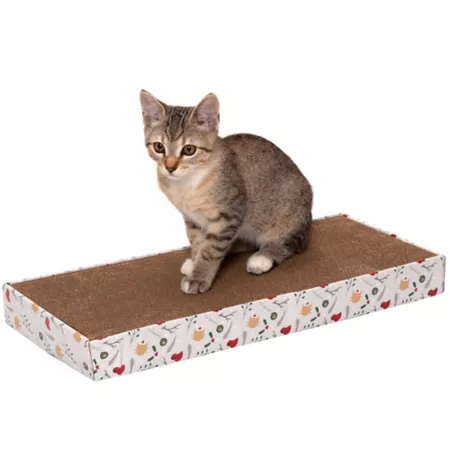 FurHaven Flat Corrugated Cat Scratcher for Christmas Holiday Celebration Cat Scratchers