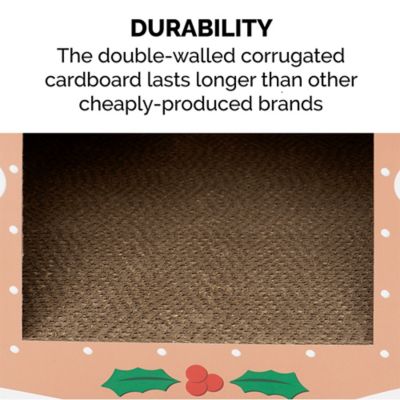 Image showing  Gingerbread House Decorated Cat Scratcher with Bonus Busy Box, 15 in.