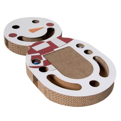 Image showing  Snowman GIANT Busy Box Cat Scratcher