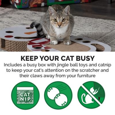 Image showing  Snowman GIANT Busy Box Cat Scratcher