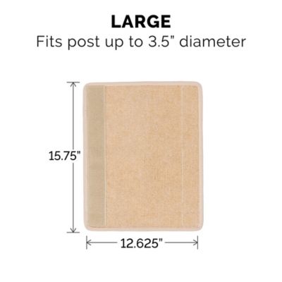 FurHaven Large Tiger Tough Carpet Cat Scratch Post Cover, 15.75 in., Cream