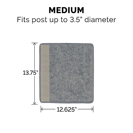 FurHaven Tiger Tough Carpet Post Cover - Gray Carpet & Velcro, Medium (13.75 in.)