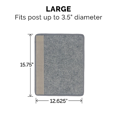 FurHaven Tiger Tough Carpet Post Cover-Gray Carpet & Velcro, 15.75"
