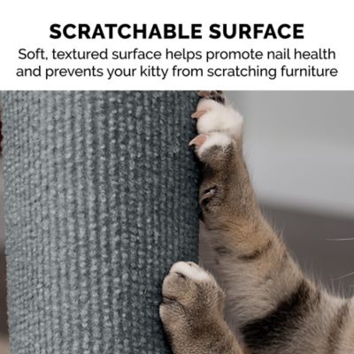 Image showing  XL Tiger Tough Carpet Cat Scratch Post Cover, 17.75 in., Gray