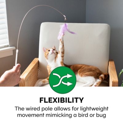 Image showing  Tiger Tough Dizzy Feather Wand Cat Toy, Lavender