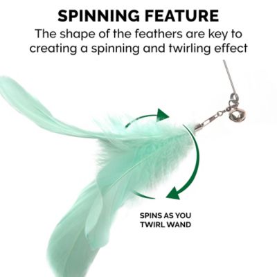 Image showing  Tiger Tough Dizzy Feather Wand Cat Toy, Lavender