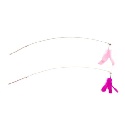 Image showing  Tiger Tough Dizzy Feather Wand Cat Toy, Pink