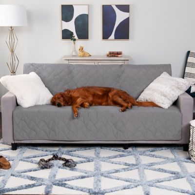 Image showing 9 th FurHaven Quilted Twill Waterproof Bed/Furniture Protector, Large