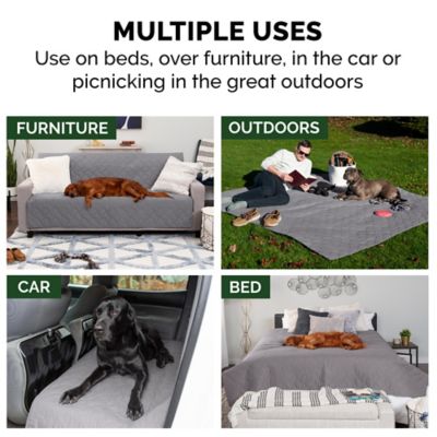 Image showing 4 th FurHaven Quilted Twill Waterproof Bed/Furniture Protector, Large