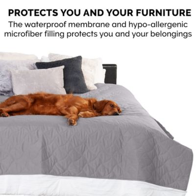Image showing 6 th FurHaven Quilted Twill Waterproof Bed/Furniture Protector, Large
