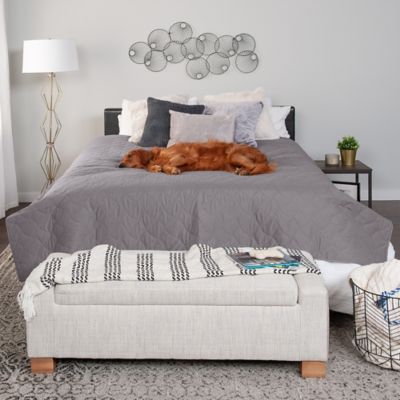 Image showing 9 th FurHaven Quilted Twill Waterproof Bed/Furniture Protector, Large