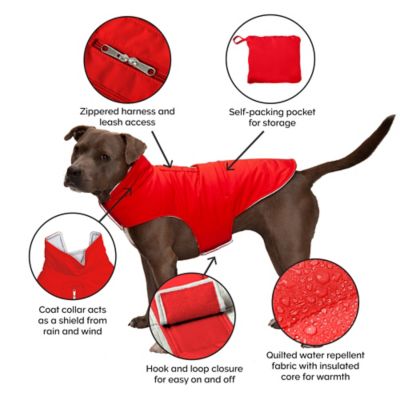 Image showing  Reversible Reflective Puffer Dog Coat