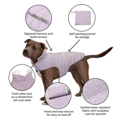 Image showing 2 th FurHaven Reversible Reflective Puffer Dog Coat
