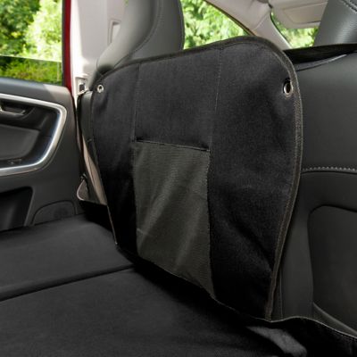 Image showing  Deluxe Car Barrier and Seat Protector with Carry Bag, Hard Base, 66 in. x 52.75 in., Black