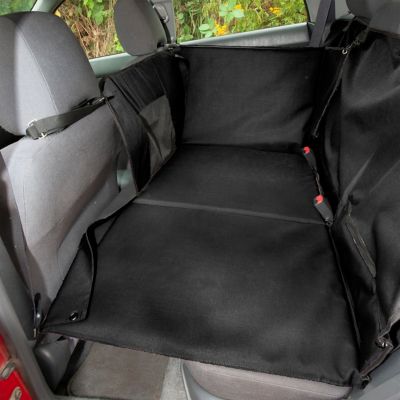 Image showing  Deluxe Car Barrier and Seat Protector with Carry Bag, Hard Base, 66 in. x 52.75 in., Black