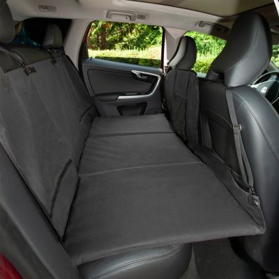 Image showing 9 th FurHaven Deluxe Car Barrier and Seat Protector with Carry Bag, Hard Base, 66 in. x 52.75 in., Black